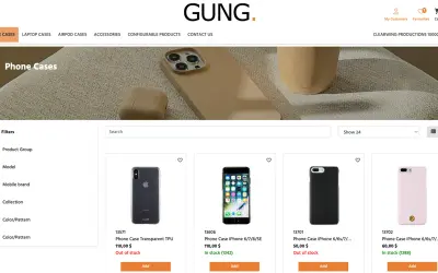 Gung PIM & B2B order portal for Microsoft 365 — screenshot