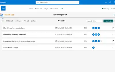 HR Task Management 365 for Microsoft 365 — screenshot