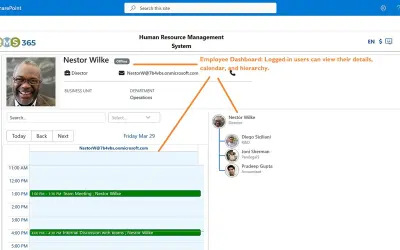 HRMS 365 – Human Resource Management System for Microsoft 365 — screenshot