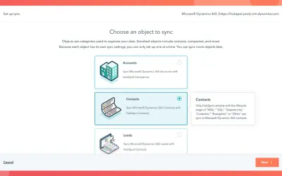 HubSpot for Dynamics 365 for Microsoft 365 — screenshot