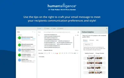 Humantelligence for Microsoft Outlook for Microsoft 365 — screenshot