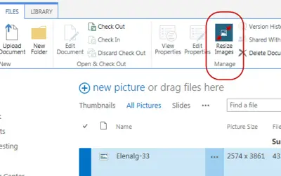 Image Resizer for Microsoft 365 — screenshot