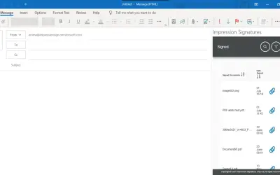 Impression Signatures for Outlook for Microsoft 365 — screenshot