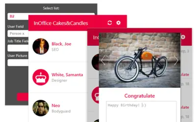 InOffice Cakes&Candles for Microsoft 365 — screenshot