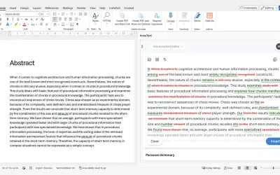 InstaText for Microsoft 365 — screenshot
