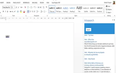 Intrasearch for Microsoft 365 — screenshot