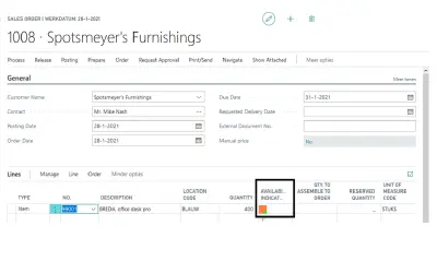Inventory Availability Indicators for Microsoft 365 — screenshot
