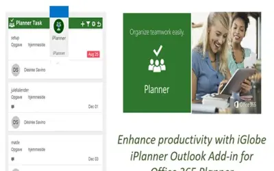 iPlanner Office 365 Planner Add-in for Outlook for Microsoft 365 — screenshot