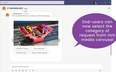 IT Helpdesk Bot for Microsoft 365 — screenshot