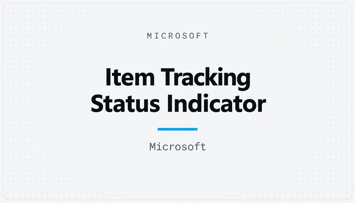 Item Tracking Status Indicator — cover image