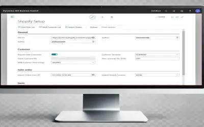 JEMEL Shopify Connect for Microsoft 365 — screenshot