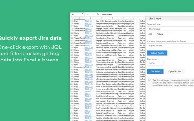 Jira Cloud for Excel for Microsoft 365 — screenshot