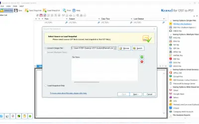Kernel OST to PST Converter for Microsoft 365 — screenshot