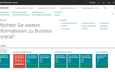 Kostenrechnung 365 / Cost Accounting 365 for Microsoft 365 — screenshot