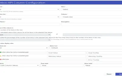 KPI Column by Bamboo for Microsoft 365 — screenshot