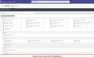 KPI Fire for Microsoft 365 — screenshot