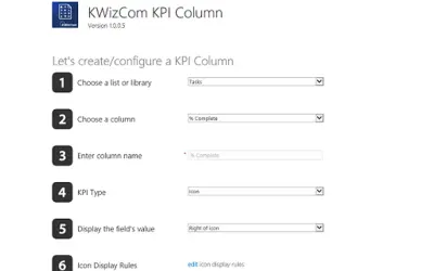 KWizCom KPI Column for Microsoft 365 — screenshot