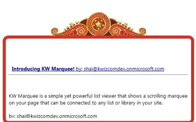 KWizCom Marquee for Microsoft 365 — screenshot