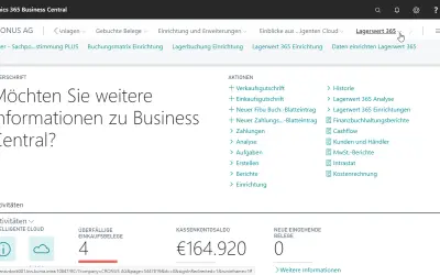 Lagerwert 365 / Inventory 365 for Microsoft 365 — screenshot