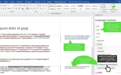 Language Corrector for Microsoft 365 — screenshot