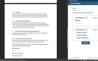 Law Insider for Microsoft 365 — screenshot