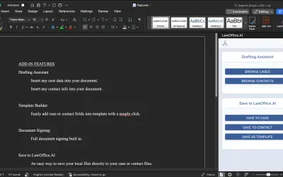 LawOffice.AI for Microsoft 365 — screenshot