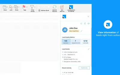 LeadSquared for Outlook for Microsoft 365 — screenshot