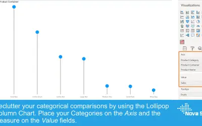Lollipop Column Chart for Microsoft 365 — screenshot