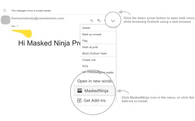 MaskedNinja - Email Threat Protection for Microsoft 365 — screenshot
