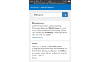 Mavention Mobile Search for Microsoft 365 — screenshot