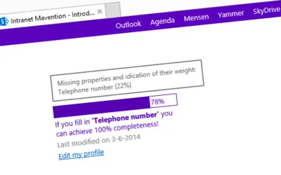 Mavention Profile Completeness for Microsoft 365 — screenshot