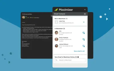 Maximizer CRM for Outlook for Microsoft 365 — screenshot
