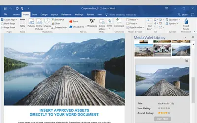 MediaValet Library for Office for Microsoft 365 — screenshot