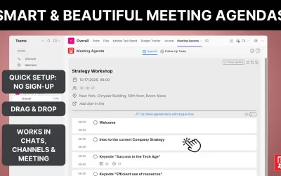 Meeting Agenda for Microsoft 365 — screenshot