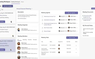 Meetings Workspace for Microsoft 365 — screenshot