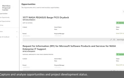 Meridian Proposal Center for Microsoft 365 — screenshot
