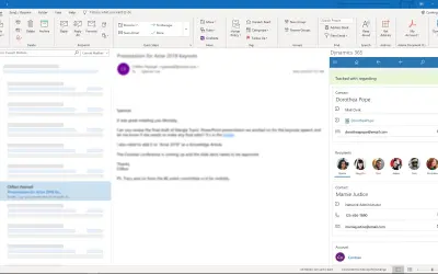 Microsoft Dynamics 365 App for Outlook for Microsoft 365 — screenshot