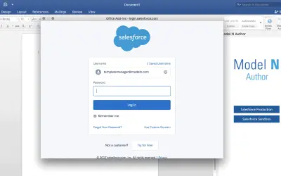 Model N Author for Microsoft 365 — screenshot