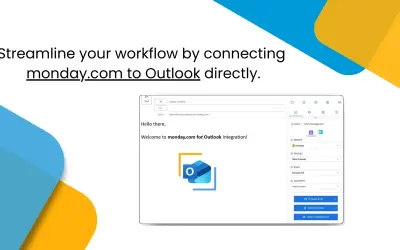 monday.com for outlook for Microsoft 365 — screenshot