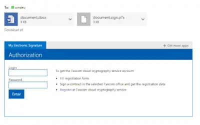 My Electronic Signature for Microsoft 365 — screenshot