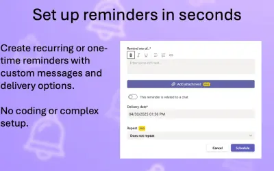My Reminders for Microsoft 365 — screenshot