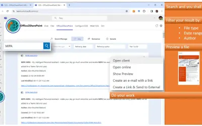 Office2SharePoint for Microsoft Teams for Microsoft 365 — screenshot
