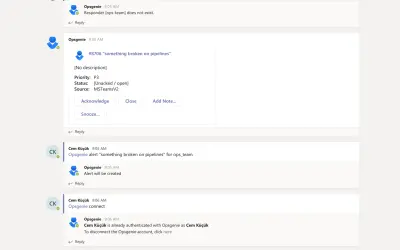 Opsgenie for Microsoft 365 — screenshot