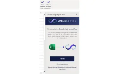 OrbusInfinity Import Tool for Microsoft 365 — screenshot