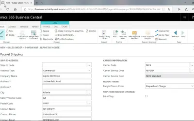 Pacejet Enterprise Shipping for Microsoft 365 — screenshot