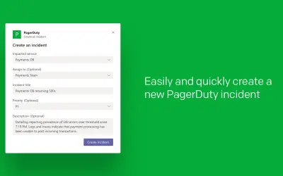 PagerDuty for Microsoft 365 — screenshot