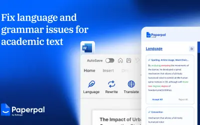 Paperpal for Word: AI Writer with Grammar Checker for Microsoft 365 — screenshot