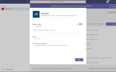 Papertrail for Microsoft 365 — screenshot