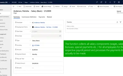 Payroll for Microsoft Dynamics 365 for Microsoft 365 — screenshot