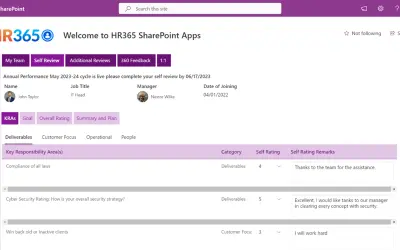 Performance 365 for Microsoft 365 — screenshot